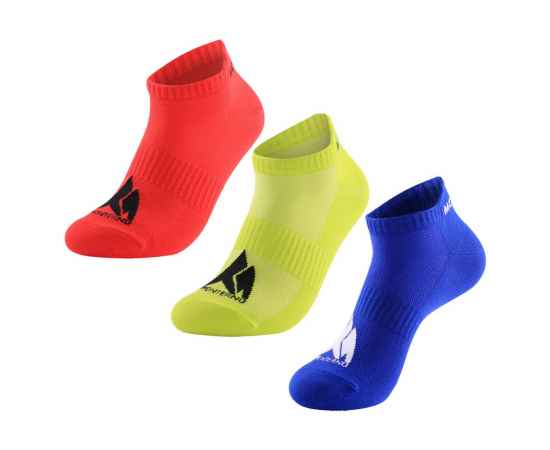 Набор из 3 пар спортивных носков Monterno Sport, красный, зеленый и синий, Цвет: красный, зеленый, синий, Размер: 38-42