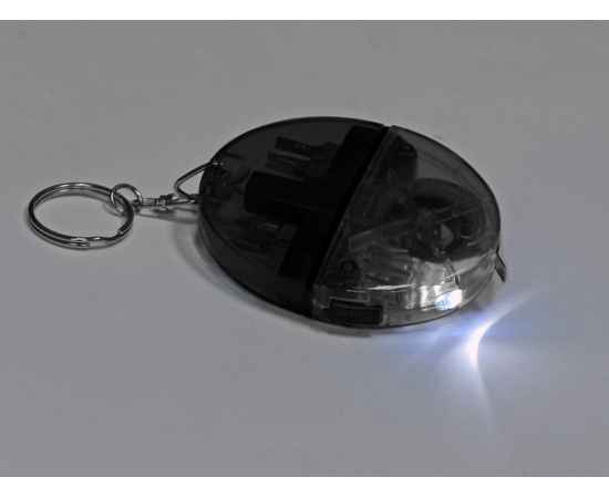 Брелок-рулетка Кристалл, 1м, 1м, 499504, Цвет: черный, Размер: 1м, изображение 4