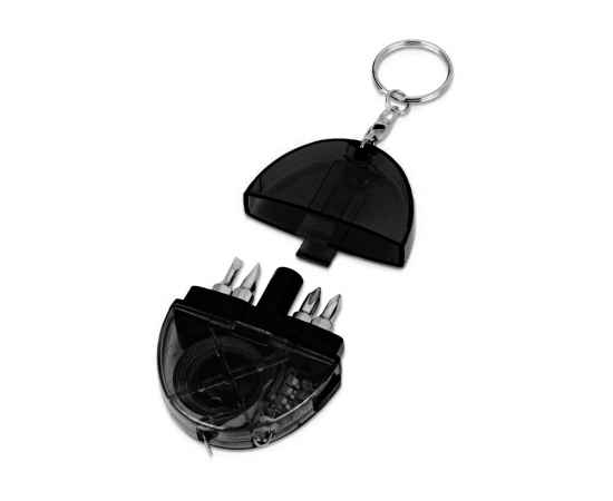 Брелок-рулетка Кристалл, 1м, 1м, 499504, Цвет: черный, Размер: 1м, изображение 2