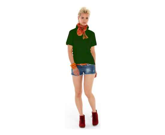 Рубашка поло Boston женская, XL, 3108667XL, Цвет: зеленый бутылочный, Размер: XL, изображение 2