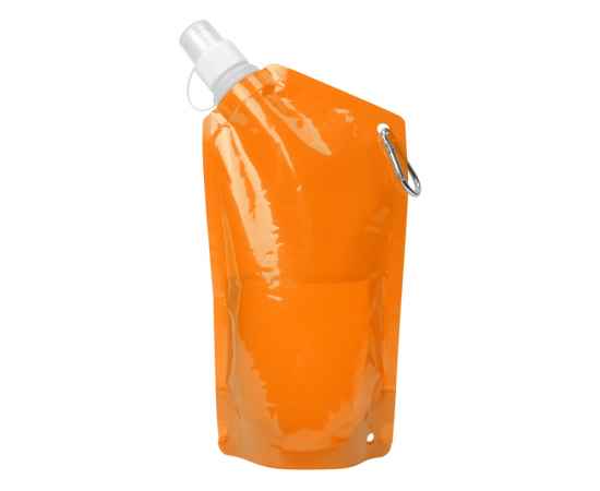 Емкость для питья Cabo с карабином, 10025002, Цвет: оранжевый прозрачный, Объем: 600, изображение 2