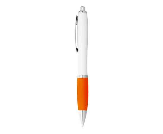 Ручка пластиковая шариковая Nash, синие чернила, 10690008, Цвет: оранжевый,белый, Размер: синие чернила, изображение 2