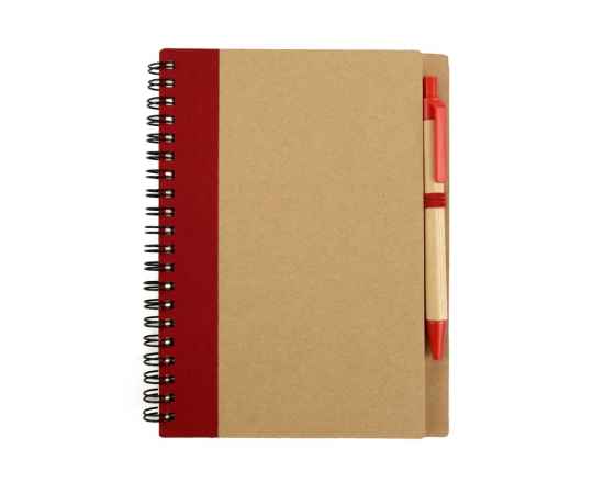 Блокнот Priestly с ручкой, 10626800, Цвет: красный,красный,натуральный, изображение 7