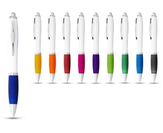 Ручка пластиковая шариковая Nash, черные чернила, 10637105, Цвет: пурпурный,белый, Размер: черные чернила, изображение 3