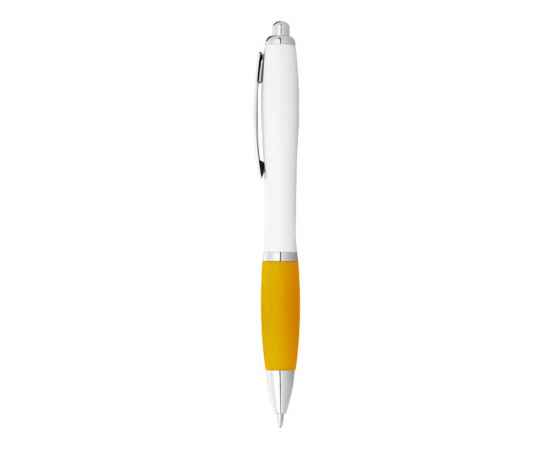Ручка пластиковая шариковая Nash, синие чернила, 10690004, Цвет: белый,желтый, Размер: синие чернила, изображение 2