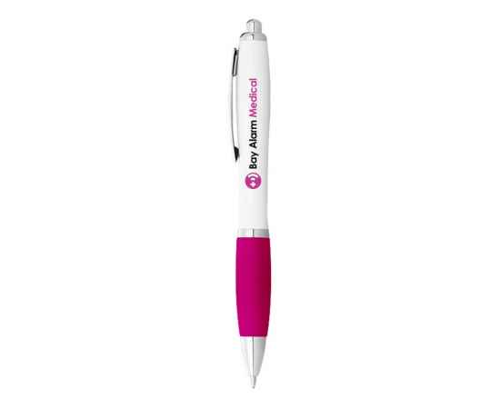 Ручка пластиковая шариковая Nash, черные чернила, 10637107, Цвет: розовый,белый, Размер: черные чернила, изображение 4