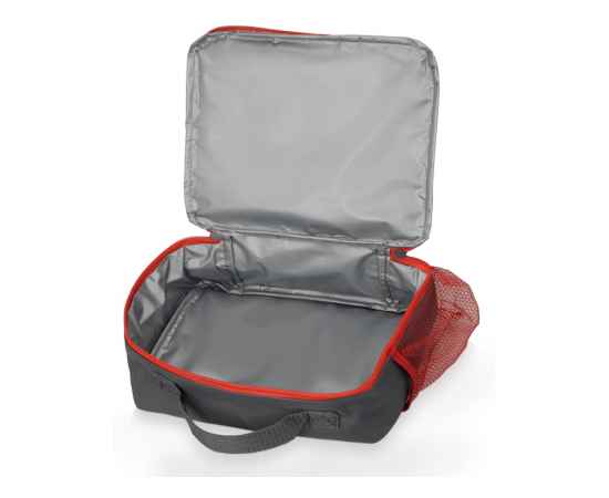 Изотермическая сумка-холодильник Breeze для ланч-бокса, 935941, Цвет: серый,красный, изображение 2