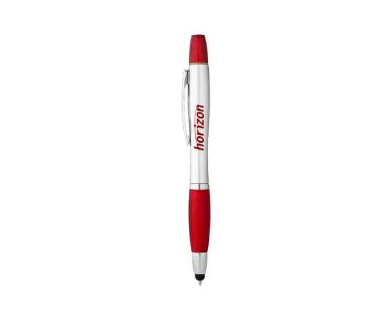 10658102 Ручка-стилус шариковая Nash с маркером, Цвет: красный,серебристый, изображение 6