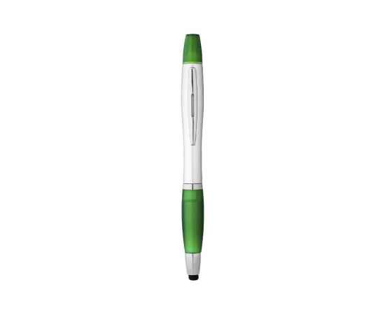 10658103 Ручка-стилус шариковая Nash с маркером, Цвет: зеленый,серебристый, изображение 3