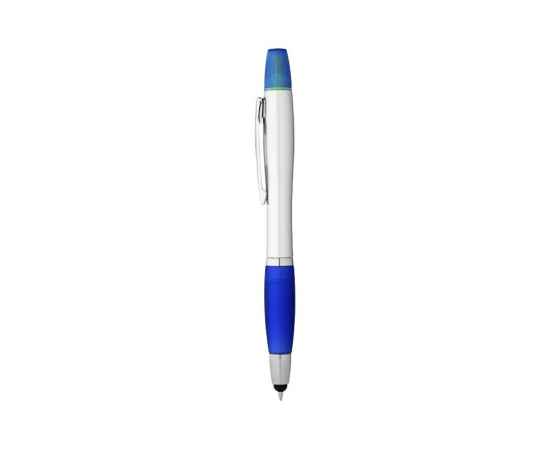 10658101 Ручка-стилус шариковая Nash с маркером, Цвет: серебристый,синий классический, изображение 4