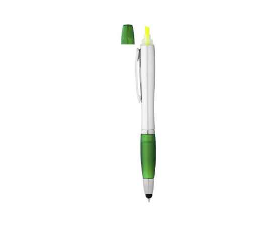 10658103 Ручка-стилус шариковая Nash с маркером, Цвет: зеленый,серебристый, изображение 5