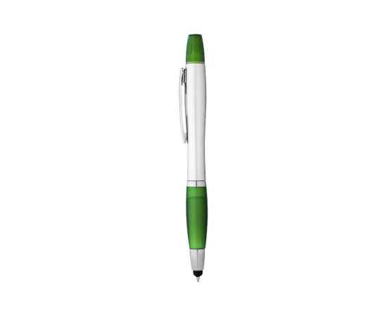 10658103 Ручка-стилус шариковая Nash с маркером, Цвет: зеленый,серебристый, изображение 4
