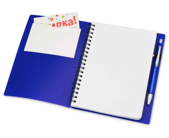 Блокнот Контакт с ручкой, 413502, Цвет: синий, изображение 2