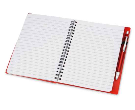 Блокнот Контакт с ручкой, 413501, Цвет: красный,красный, изображение 3