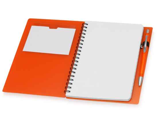 Блокнот Контакт с ручкой, 413508, Цвет: оранжевый, изображение 2