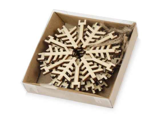 Набор деревянных снежинок, 158907, изображение 3