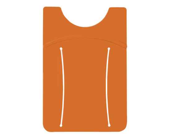 Картхолдер для телефона с отверстием для пальца, 13427005, Цвет: оранжевый, изображение 2