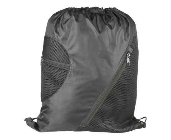 Спортивный рюкзак из сетки на молнии, 12028700, Цвет: черный, изображение 2