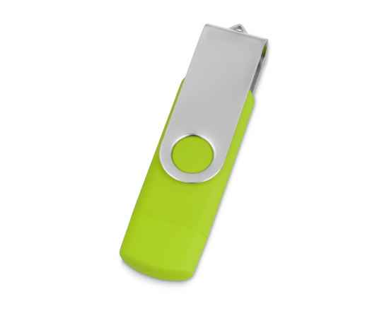 USB/micro USB-флешка на 16 Гб Квебек OTG, 16Gb, 6201.13.16, Цвет: зеленое яблоко, Размер: 16Gb, изображение 3