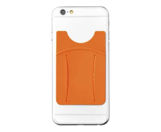 Картхолдер для телефона с отверстием для пальца, 13427005, Цвет: оранжевый, изображение 4