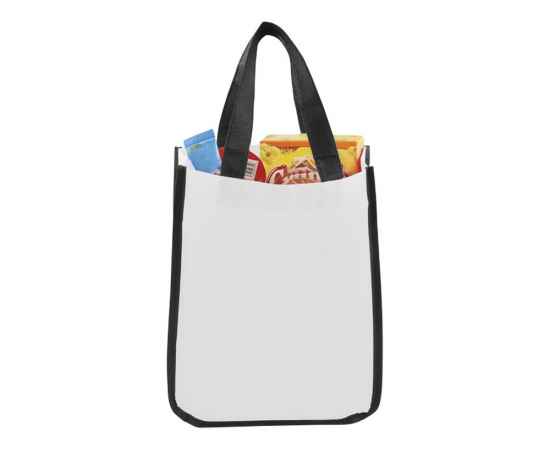 Ламинированная сумка для покупок, малая, 80 г/м2, 12034501, Цвет: белый, изображение 2
