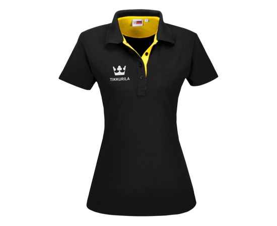 Рубашка поло Solo женская, M, 1517715M, Цвет: черный,желтый, Размер: M, изображение 3