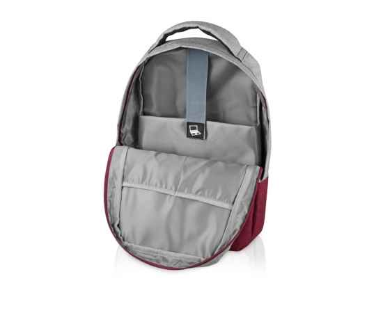Рюкзак Fiji с отделением для ноутбука, 934411.1, Цвет: серый,бордовый, изображение 3