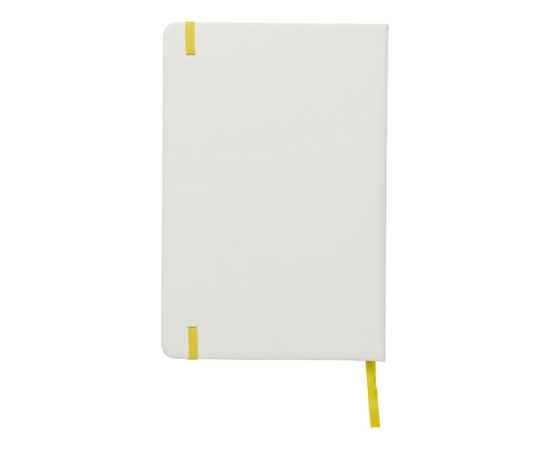 Блокнот А5 Spectrum с белой обложкой и цветной резинкой, 10713505, Цвет: белый,желтый, изображение 5