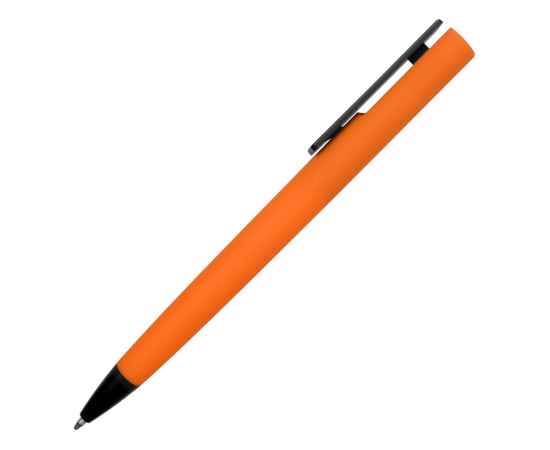 Ручка пластиковая soft-touch шариковая Taper, 16540.13, Цвет: черный,оранжевый, изображение 3