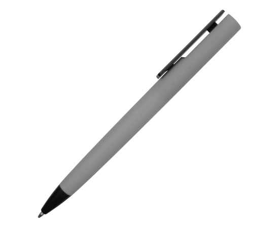 Ручка пластиковая soft-touch шариковая Taper, 16540.12, Цвет: черный,серый, изображение 3