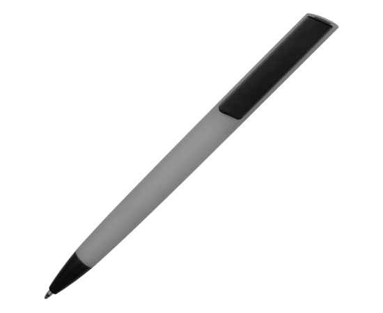 Ручка пластиковая soft-touch шариковая Taper, 16540.12, Цвет: черный,серый, изображение 2