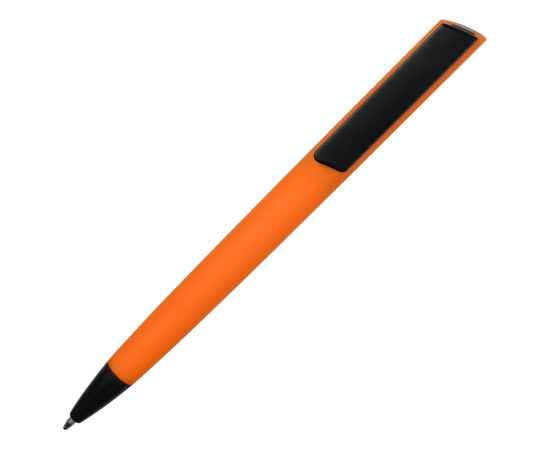 Ручка пластиковая soft-touch шариковая Taper, 16540.13, Цвет: черный,оранжевый, изображение 2