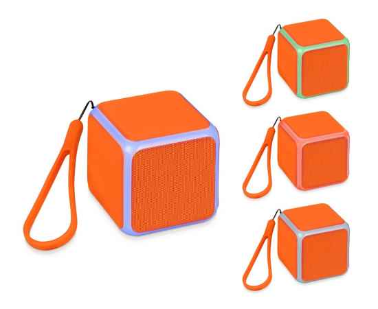 5910808 Портативная колонка Cube с подсветкой, Цвет: оранжевый, изображение 11