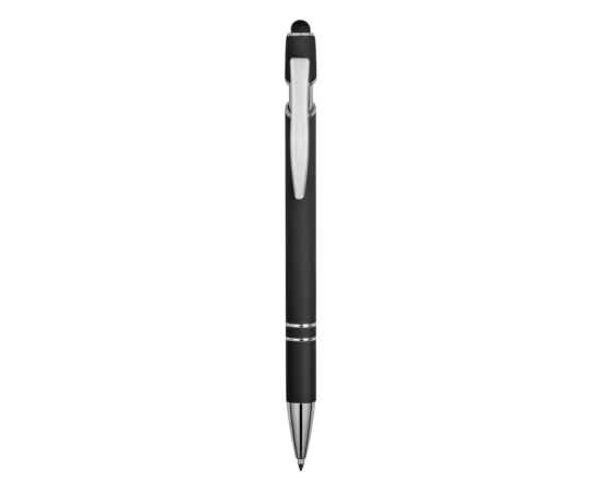 18381.07 Ручка-стилус металлическая шариковая Sway soft-touch, Цвет: черный, изображение 2
