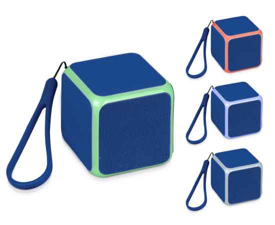 5910802 Портативная колонка Cube с подсветкой, Цвет: синий, изображение 11