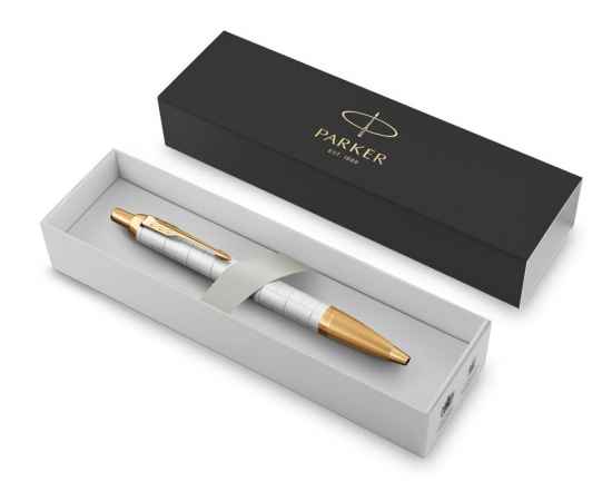 Ручка шариковая Parker IM Premium, 2143643, Цвет: белый,золотистый, изображение 2
