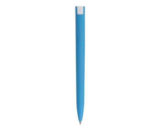 Ручка пластиковая soft-touch шариковая Zorro, 18560.10, Цвет: голубой,белый, изображение 4