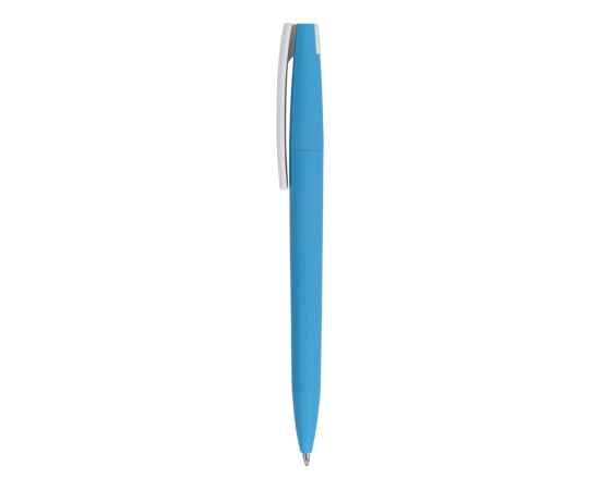 Ручка пластиковая soft-touch шариковая Zorro, 18560.10, Цвет: голубой,белый, изображение 3