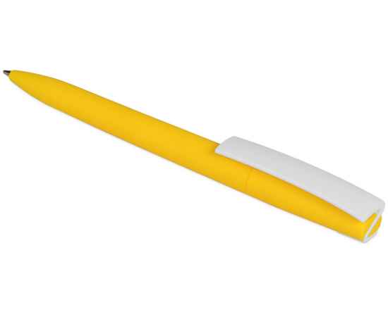 Ручка пластиковая soft-touch шариковая Zorro, 18560.04, Цвет: белый,желтый, изображение 5