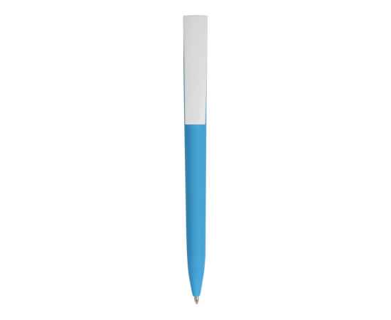 Ручка пластиковая soft-touch шариковая Zorro, 18560.10, Цвет: голубой,белый, изображение 2