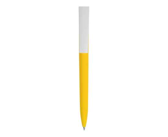 Ручка пластиковая soft-touch шариковая Zorro, 18560.04, Цвет: белый,желтый, изображение 2