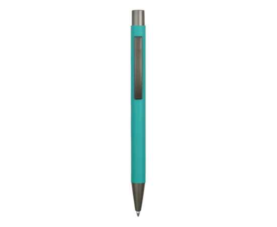 Ручка металлическая soft-touch шариковая Tender, 18341.08, Цвет: серый,бирюзовый, изображение 2