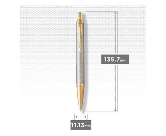 Ручка шариковая Parker IM Premium, 1931687, Цвет: серый,золотистый,серебристый, изображение 5