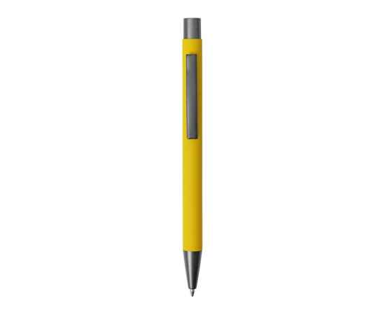 Ручка металлическая soft-touch шариковая Tender, 18341.04, Цвет: серый,желтый, изображение 2