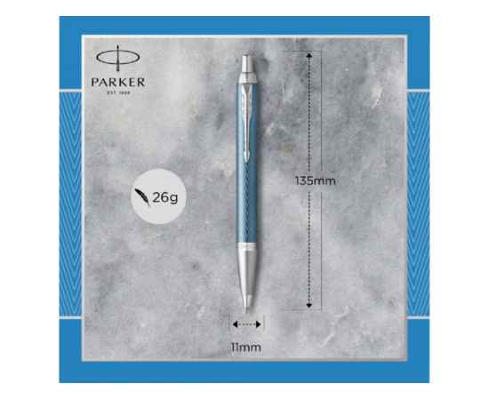 Ручка шариковая Parker IM Premium, 2143645, Цвет: голубой,серебристый, изображение 8