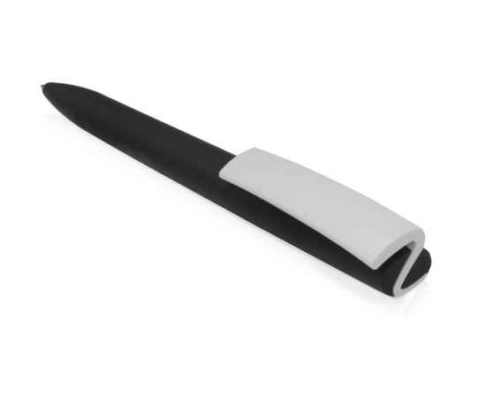 Ручка пластиковая soft-touch шариковая Zorro, 18560.07, Цвет: черный,белый, изображение 5