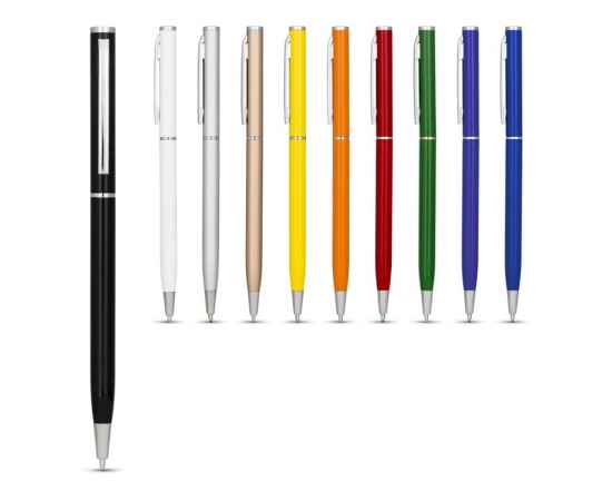 Ручка металлическая шариковая Slim, 10720109, Цвет: серебристый, изображение 3