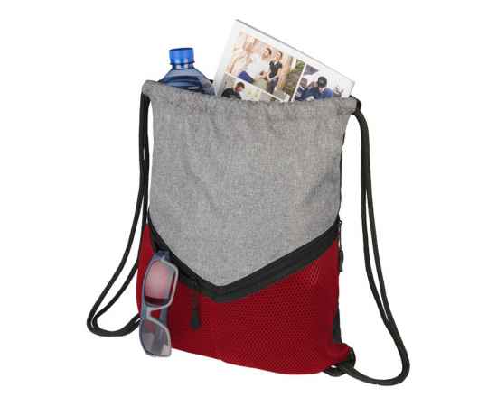 Спортивный рюкзак-мешок, 12038501, Цвет: серый,красный, изображение 3