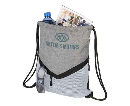 Спортивный рюкзак-мешок, 12038503, Цвет: серый,белый, изображение 4