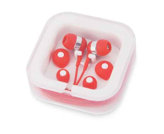 700310.01 Подарочный набор Non-stop music с наушниками и зарядным устройством, Цвет: красный, изображение 3